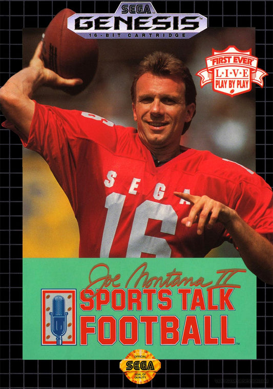 Joe Montana II Sports Talk Football Sega Genesis