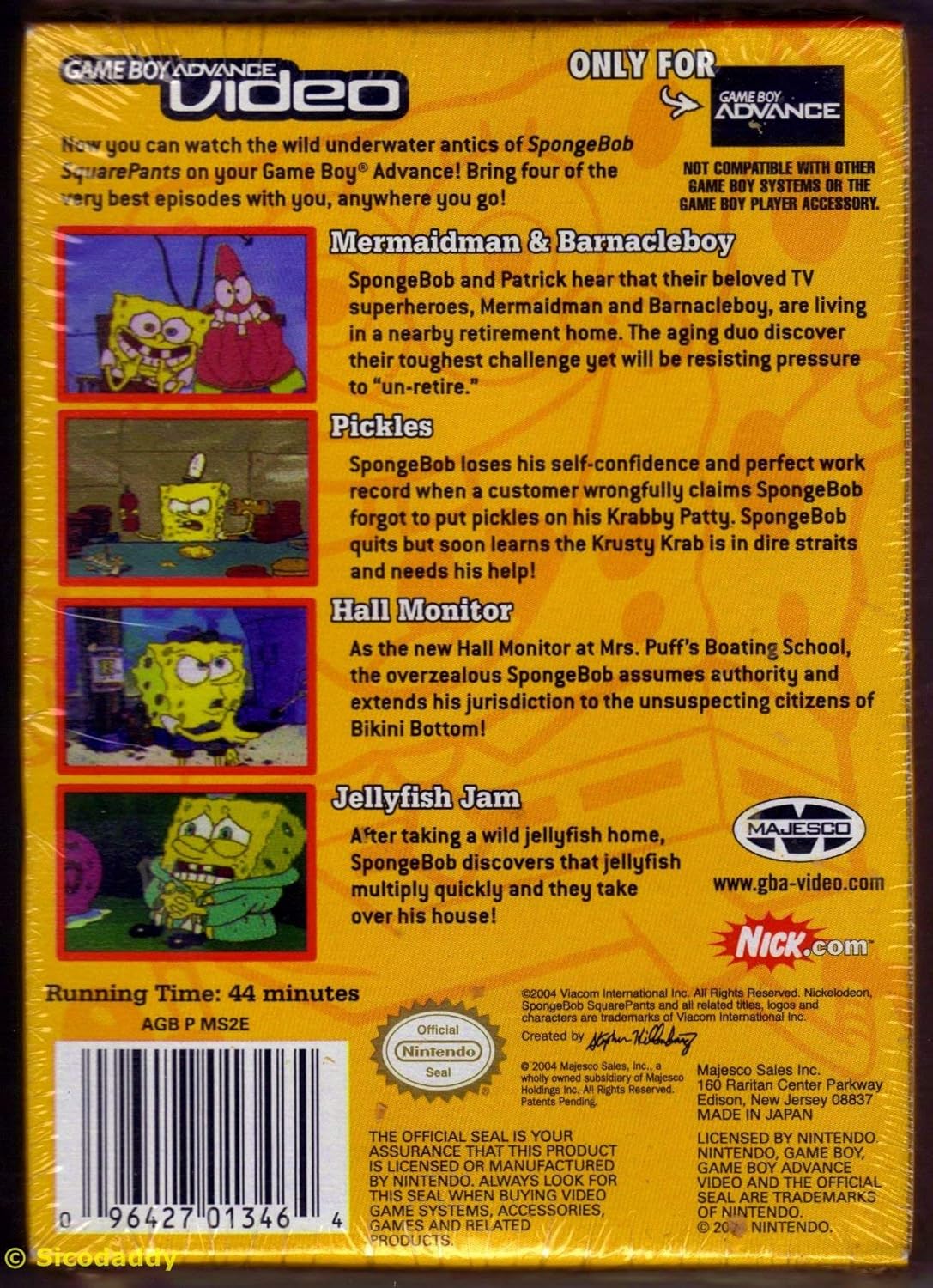 GBA Video SpongeBob SquarePants Volume 2