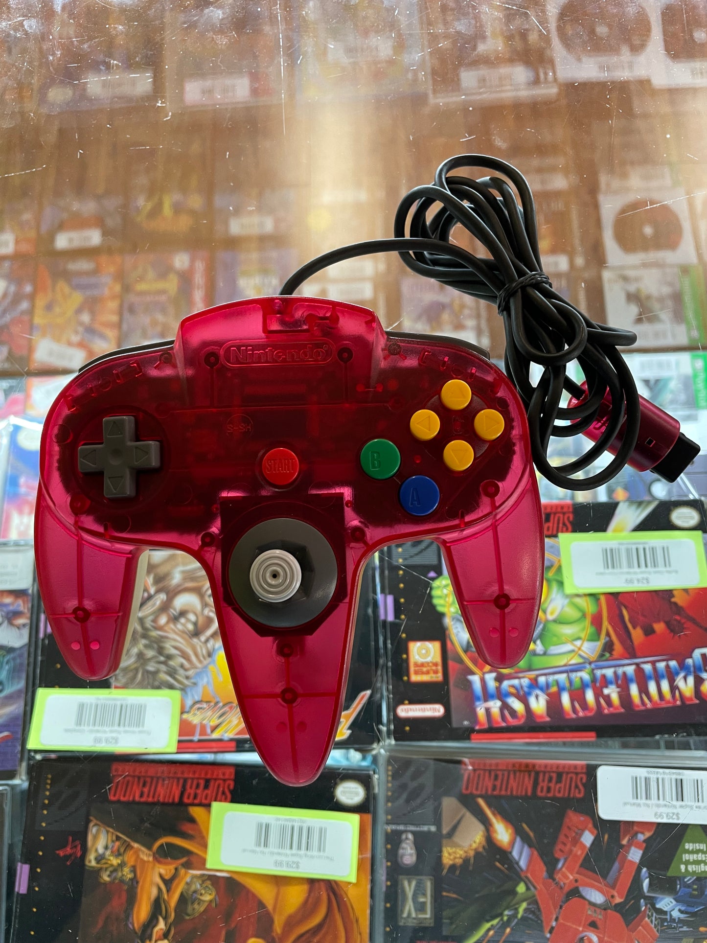 Clear White & Watermelon Red Controller JP Nintendo 64