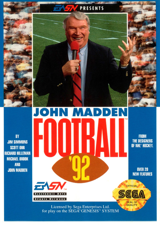 John Madden Football '92 Sega Genesis