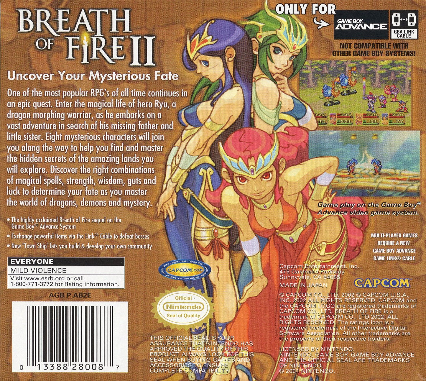 Breath of Fire II GameBoy Advance