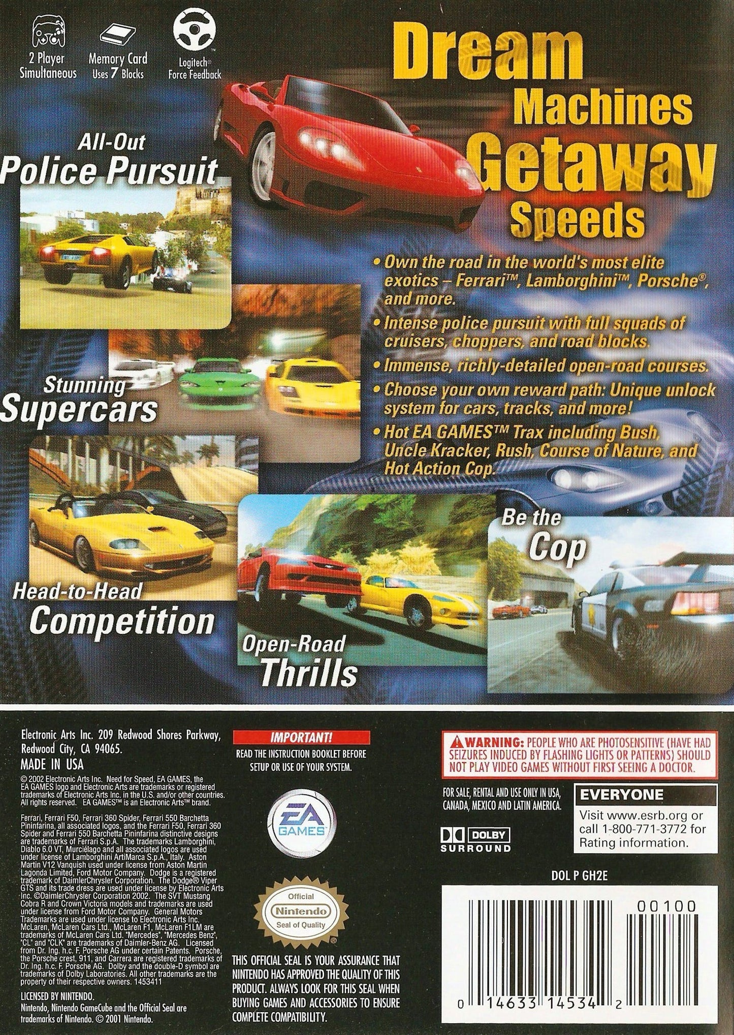 Need For Speed Hot Pursuit 2 Gamecube