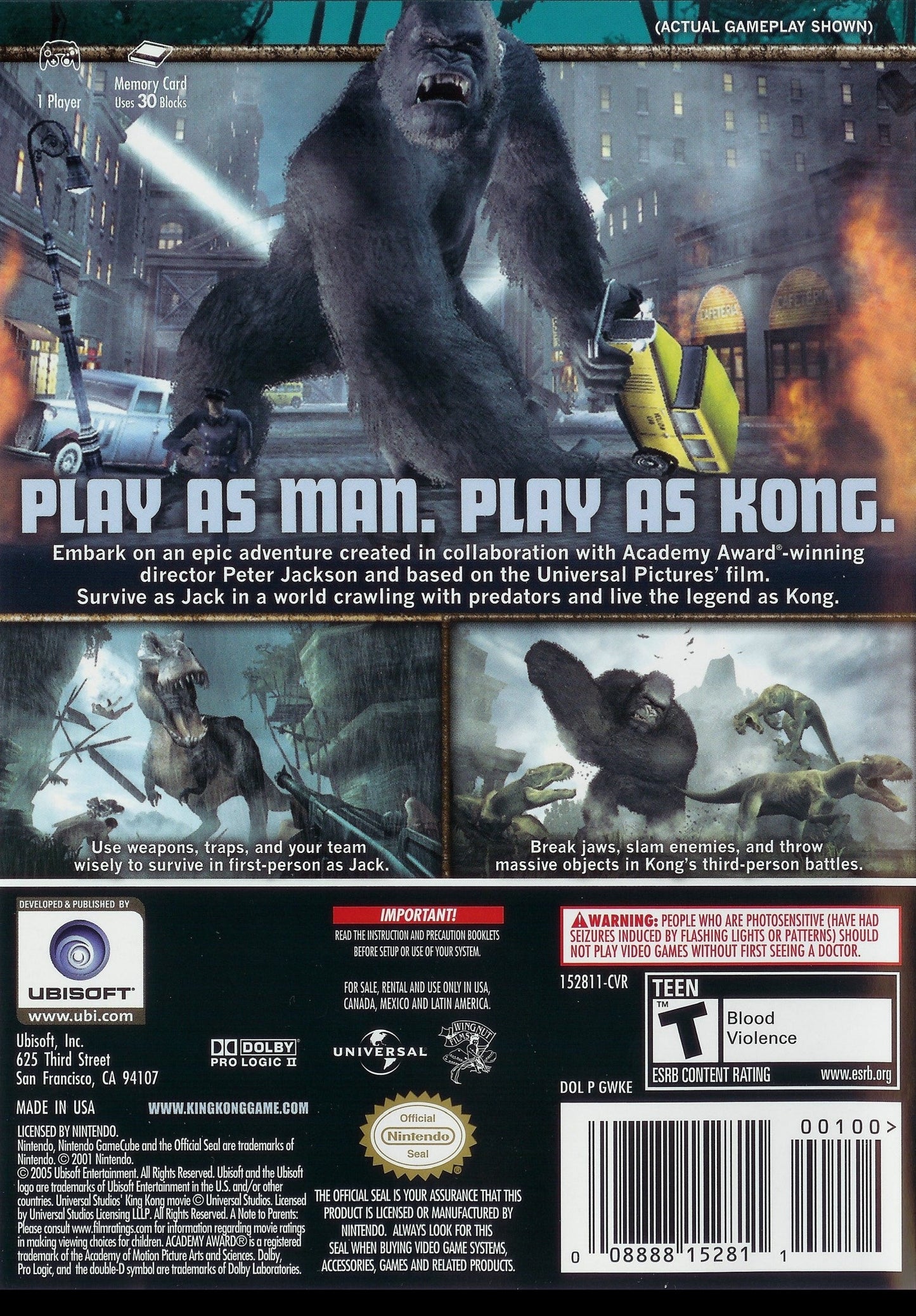 Peter Jackson's King Kong Gamecube