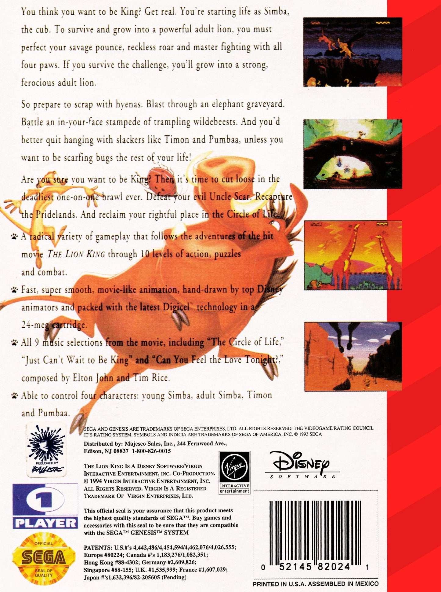 The Lion King Sega Genesis