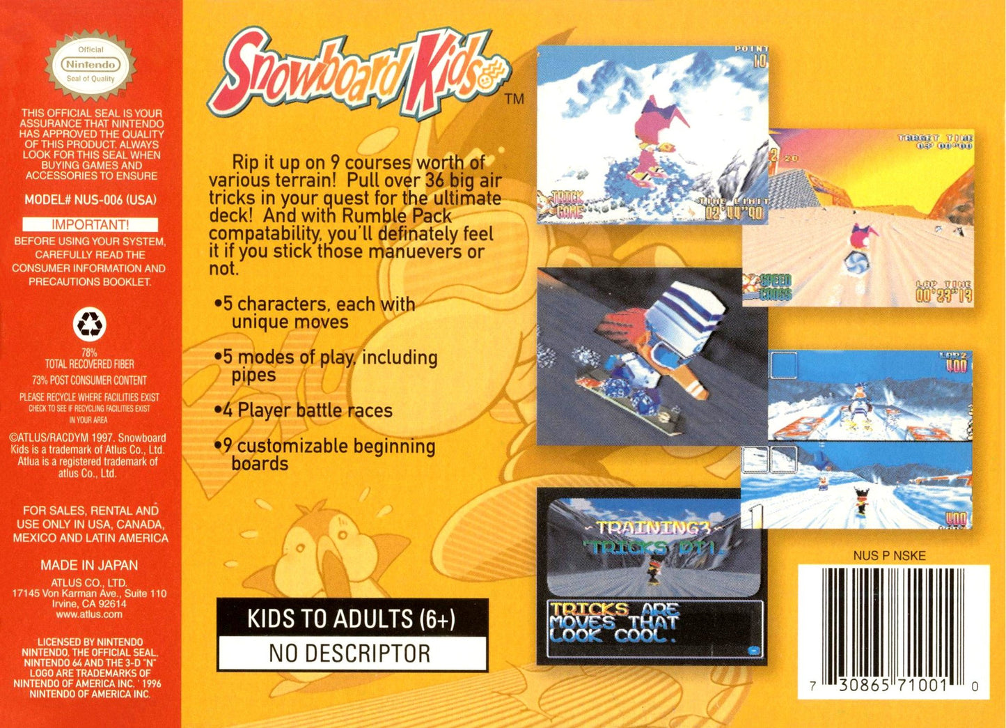 Snowboard Kids Nintendo 64