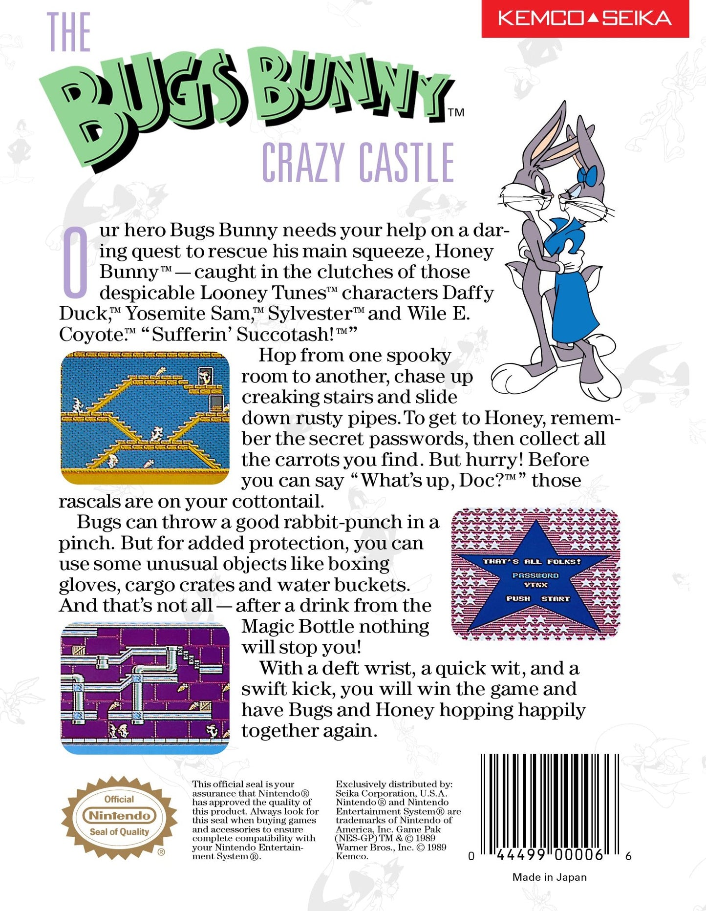 Bugs Bunny Crazy Castle NES