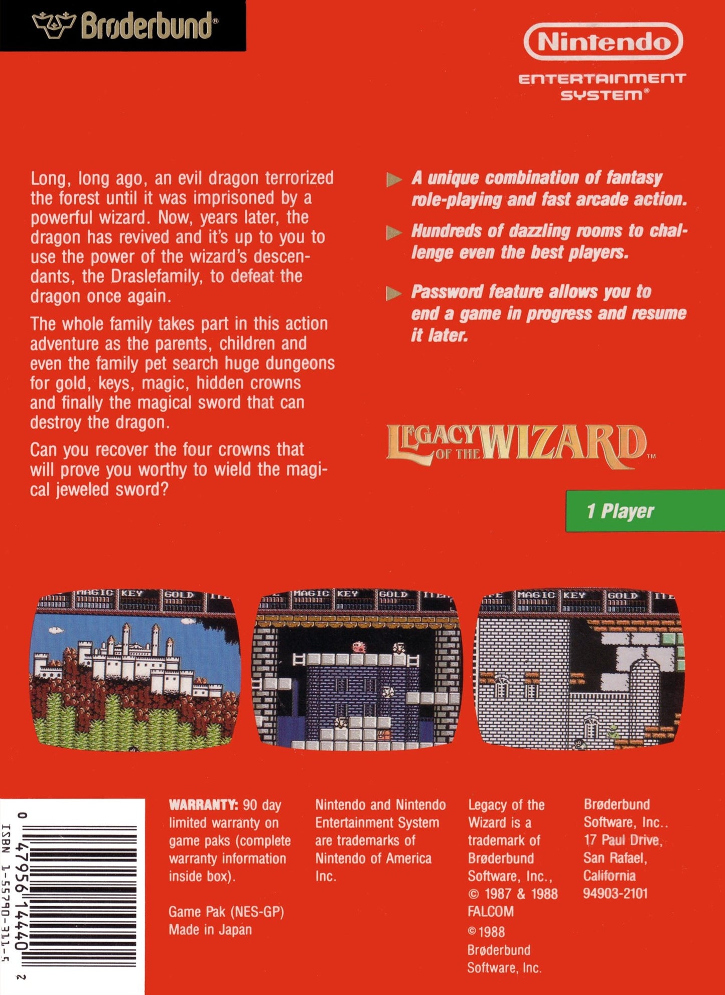 Legacy of the Wizard NES