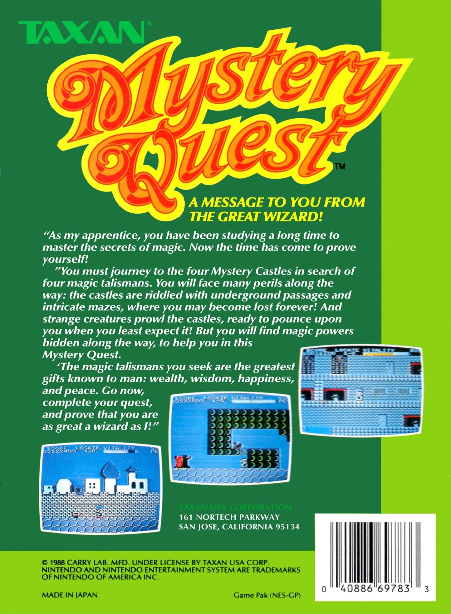 Mystery Quest NES