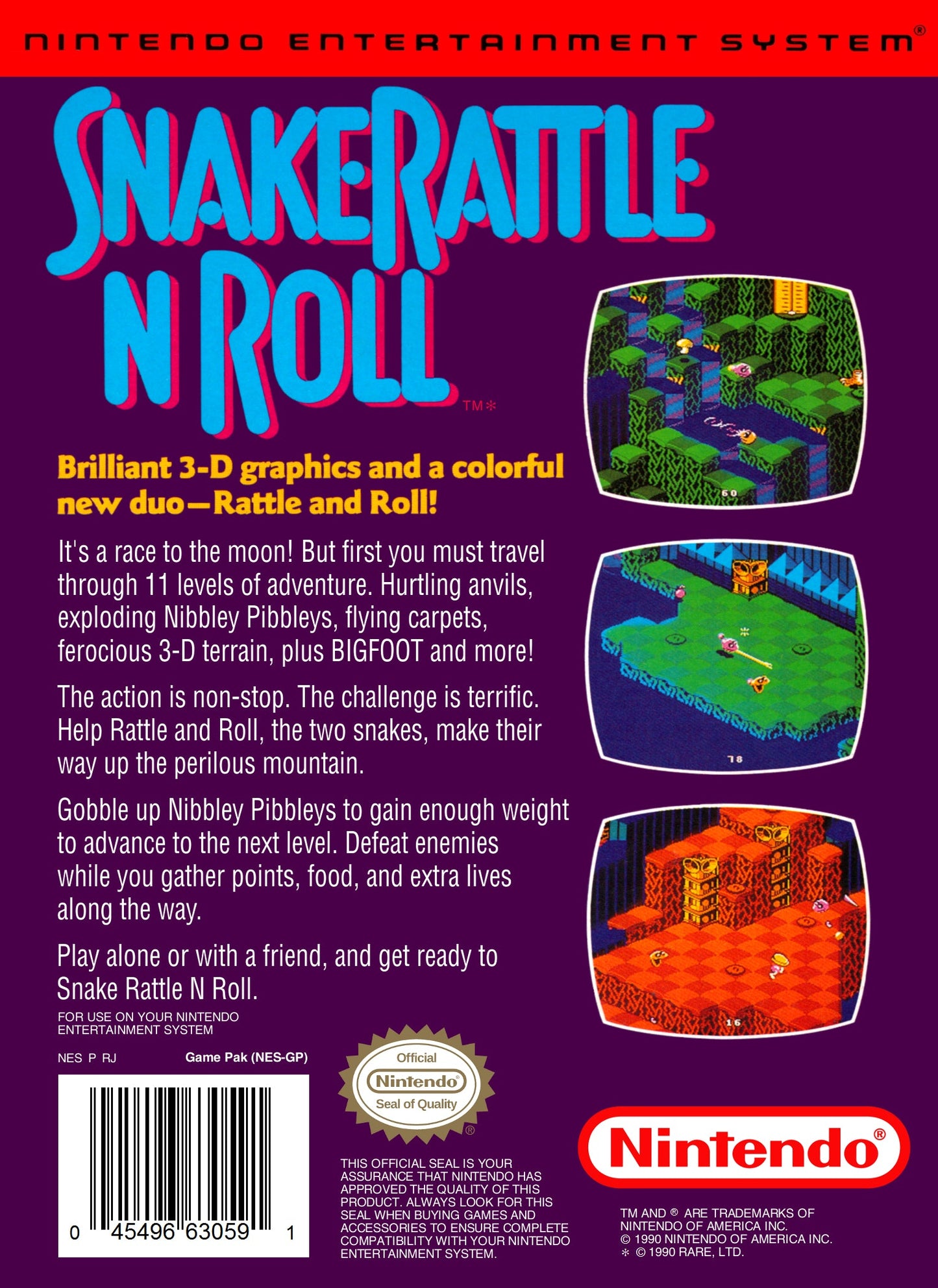 Snake Rattle n Roll NES