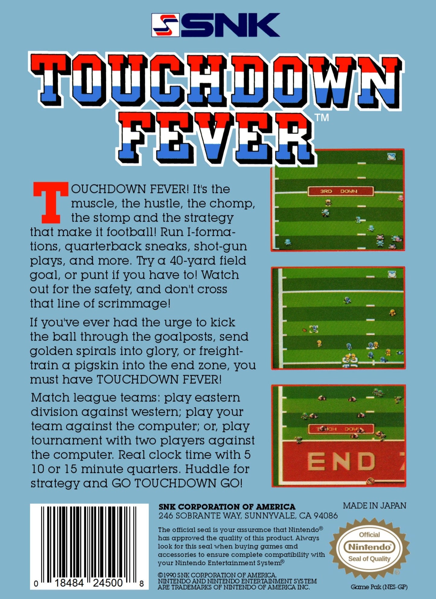 Touchdown Fever NES