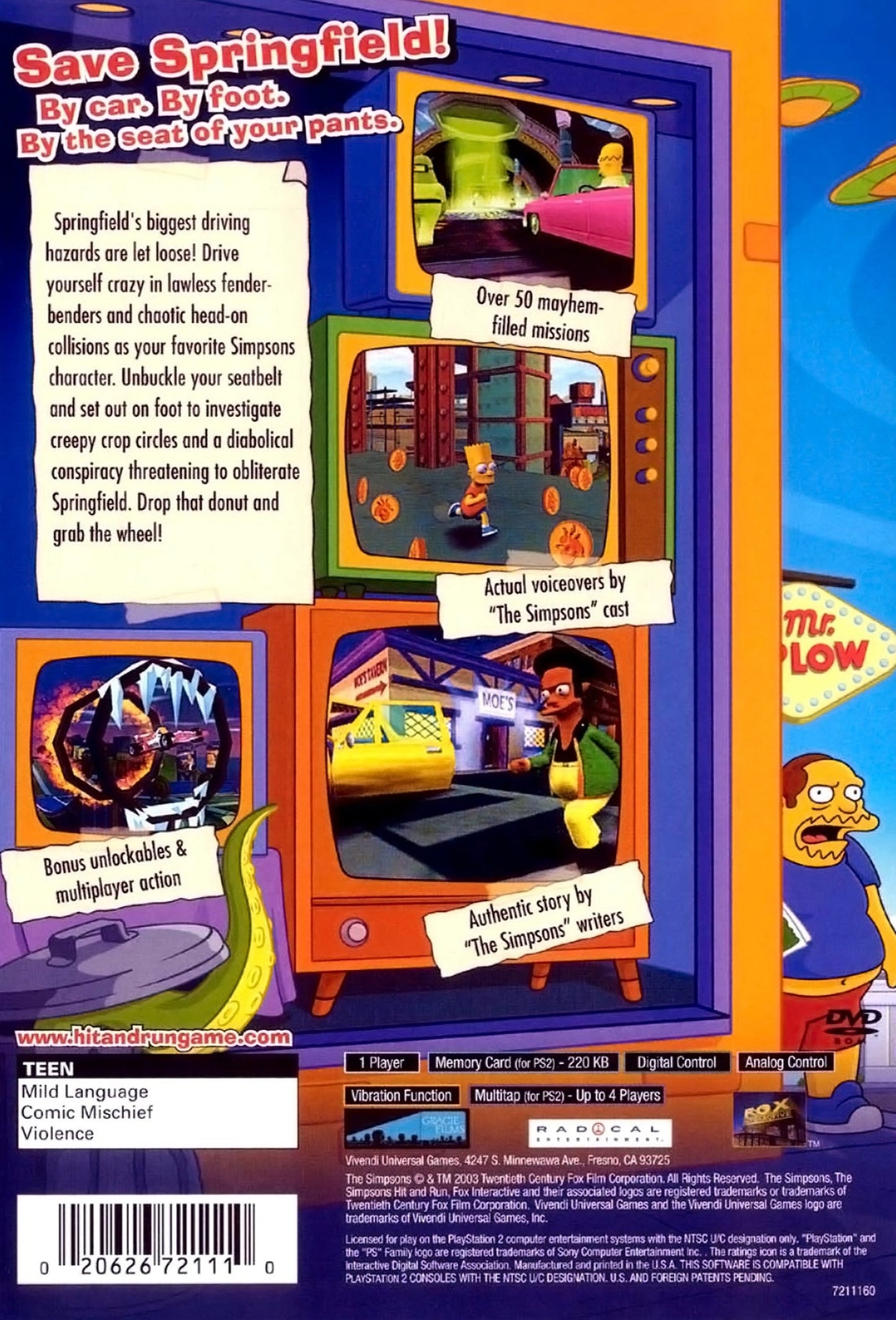 The Simpsons Hit And Run Playstation 2