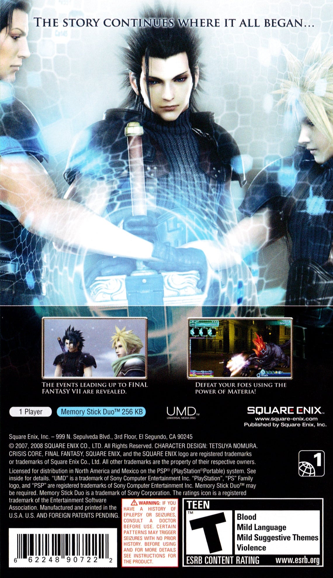 Crisis Core: Final Fantasy VII PSP