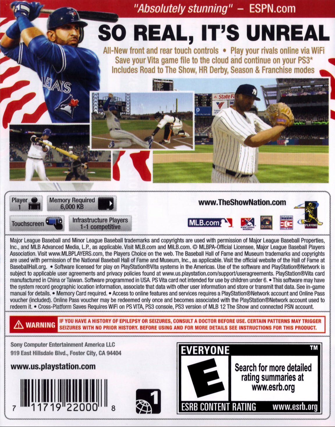 MLB 12: The Show Playstation Vita