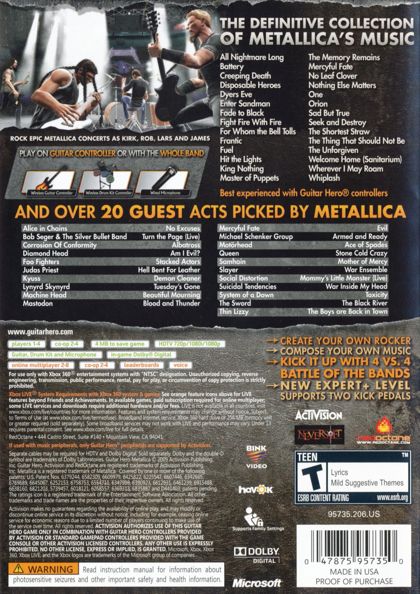 Guitar Hero: Metallica Xbox 360