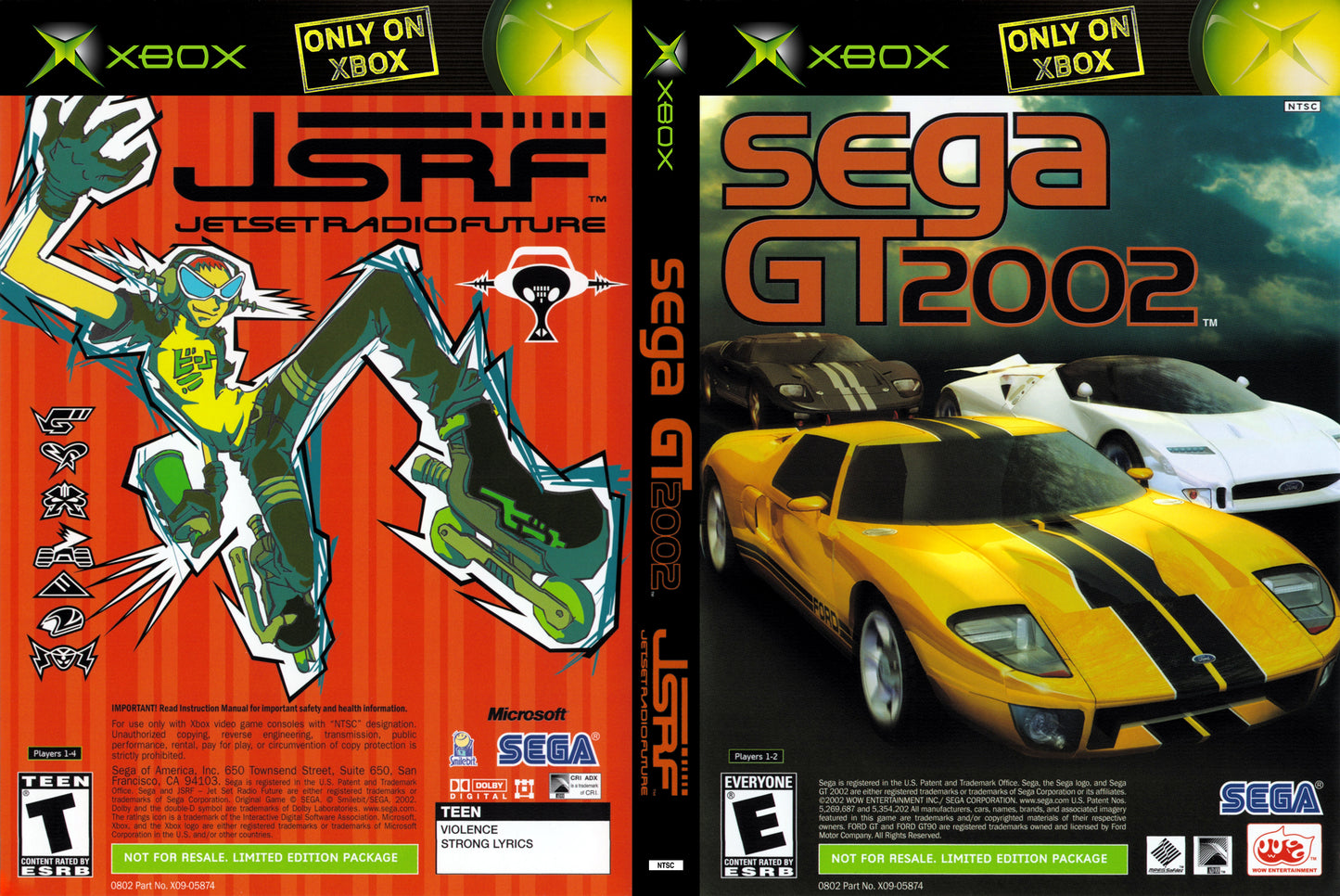 Sega GT 2002 & JSRF Xbox