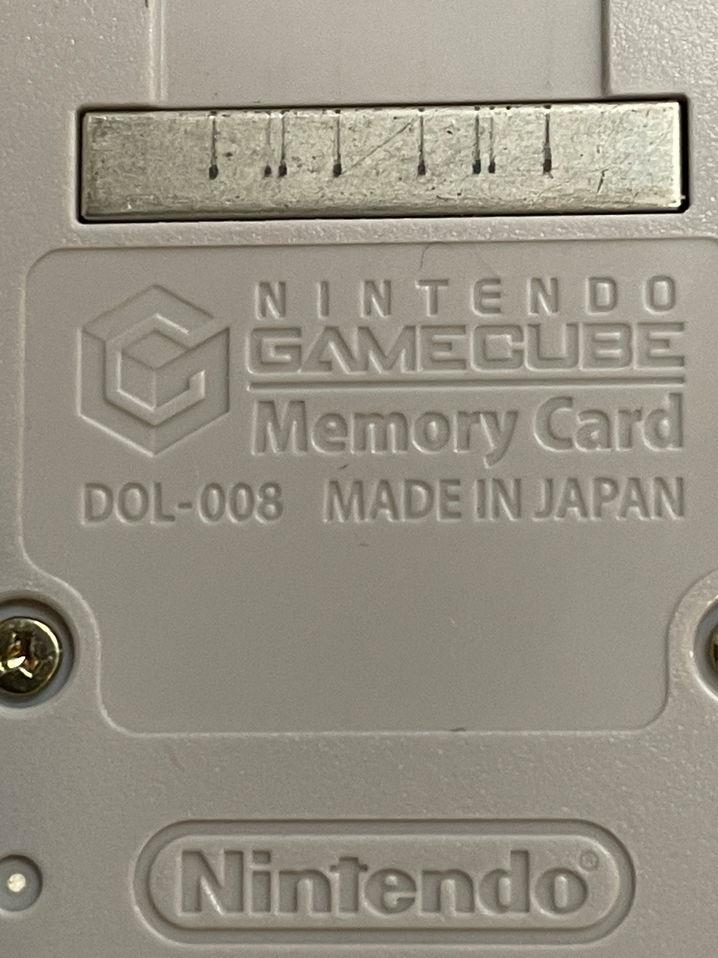 Gray Nintendo GameCube Memory Card 59 Blocks (DOL-008) GameCube