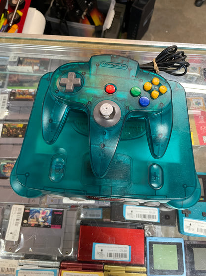 Nintendo 64 Console Funtastic Ice Blue N64 With Controller